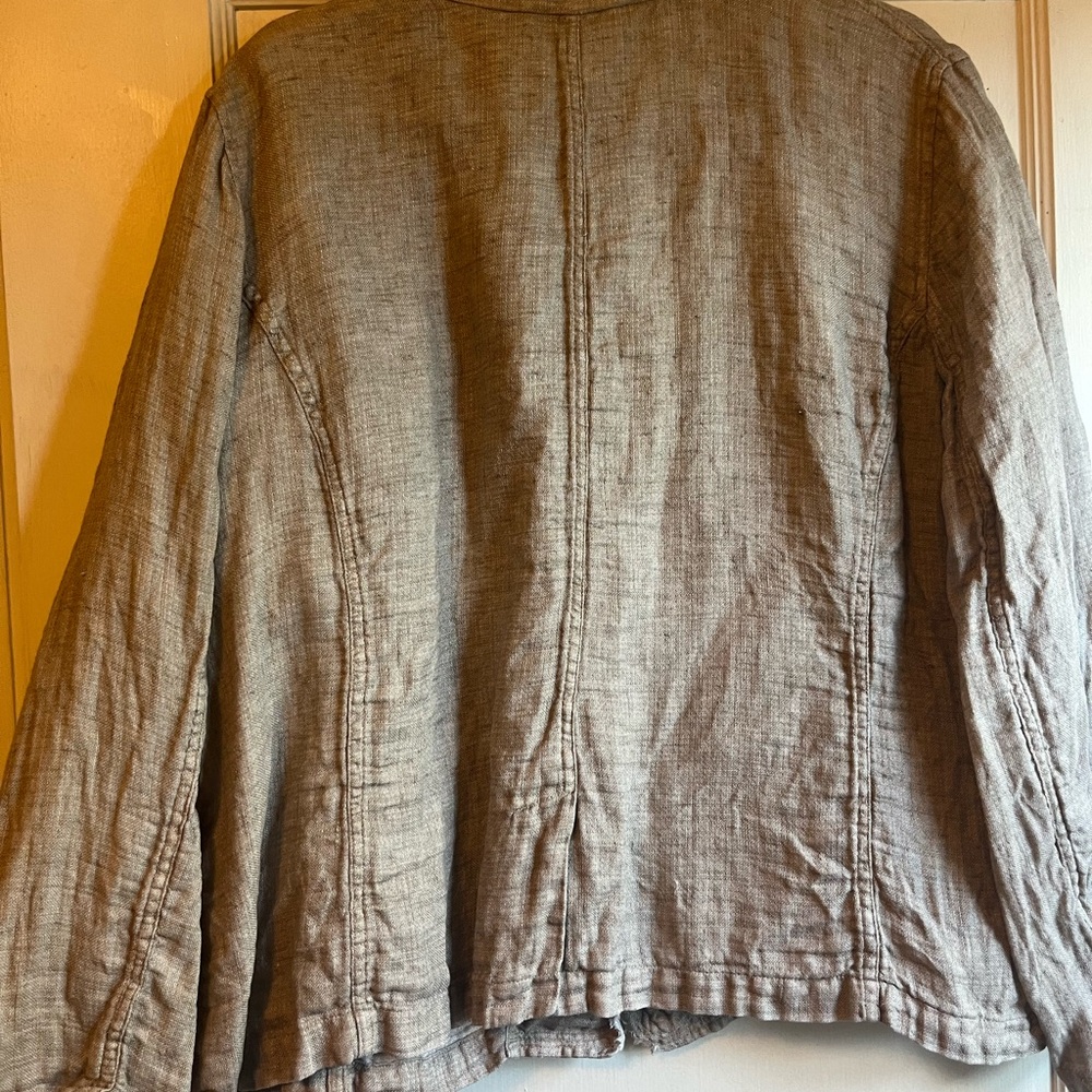 Eileen Fisher 100% Organic Linen Casual Button-Up 2X - Picture 4 of 5